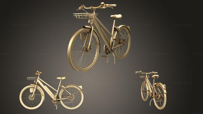 Автомобили и транспорт (Электрический велосипед, CARS_1364) 3D модель для ЧПУ станка